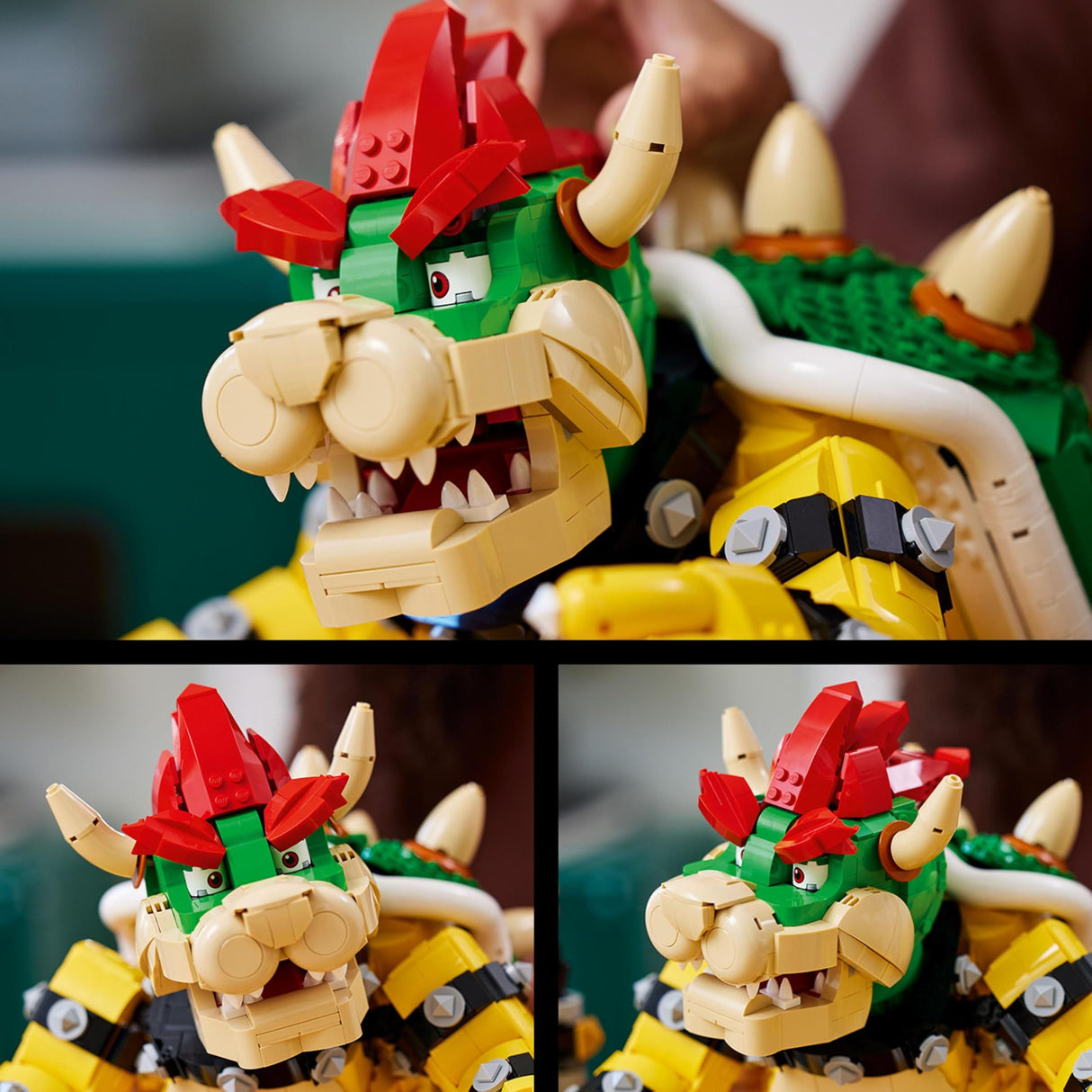 LEGO Super Mario El Poderoso Bowser, Maqueta 3D para Construir, Figura Articulada, Casa Decoración, Coleccionable Mario Bros, Idea de Regalo para Adultos 71411