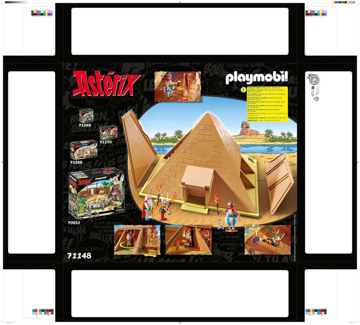 PLAYMOBIL Astérix: La Pirámide del Faraón, Obélix, Astérix, Panorámix, Numerobis, Tornavis, Ideafix, Juguetes para niños a Partir de 5 años [Exclusivo para Amazon]
