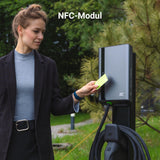 Green Cell GC HabuDen Wallbox 22kW 32A 5m NFC RFID Tipo 2 Cable EV Estación de Carga para Vehículos Eléctricos con GC App Bluetooth WiFi Carga de Coche con 22kW / 11kW / 7,2kW / 3,6kW