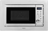 Exquisit® Microondas Combi de Encastre, 20L, 800W, Grill 1000W, Acabado en Acero Inoxidable, 8 Programas Automáticos, Display Digital, Plato 27Cm, Medidas 38,6x59,5x37,5 Cm.