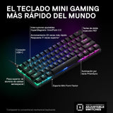 SteelSeries Apex Pro Mini teclado gaming HyperMagnetic – El teclado más rápido del mundo – Accionamiento ajustable – Factor forma compacto 60 % – RGB – Teclas PBT – USB-C – Teclado alemana (QWERTZ)