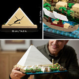 LEGO Architecture Gran Pirámide de Guiza, Maqueta para Construir de Egipto, Manualidades de Monumentos y Decoración del Hogar, Regalos para Adultos, Hombres y Mujeres 21058