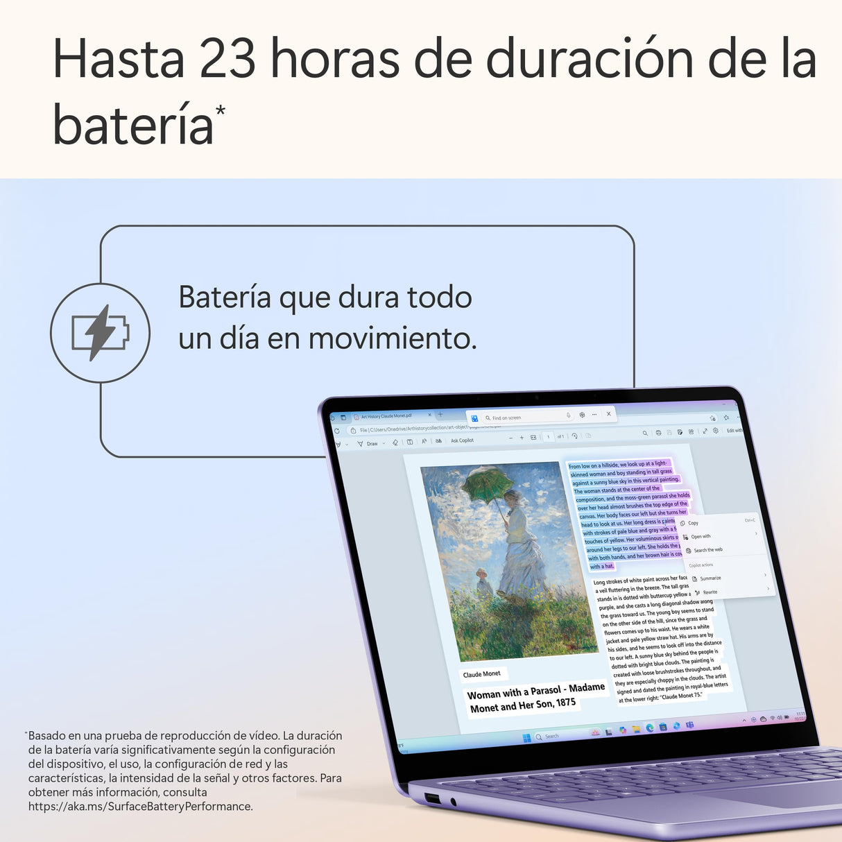 Microsoft Surface Laptop | Copilot+ PC | Pantalla táctil LCD 13'' | Snapdragon X Plus | 16GB RAM | Almacenamiento de 512GB | Último Modelo | Violeta