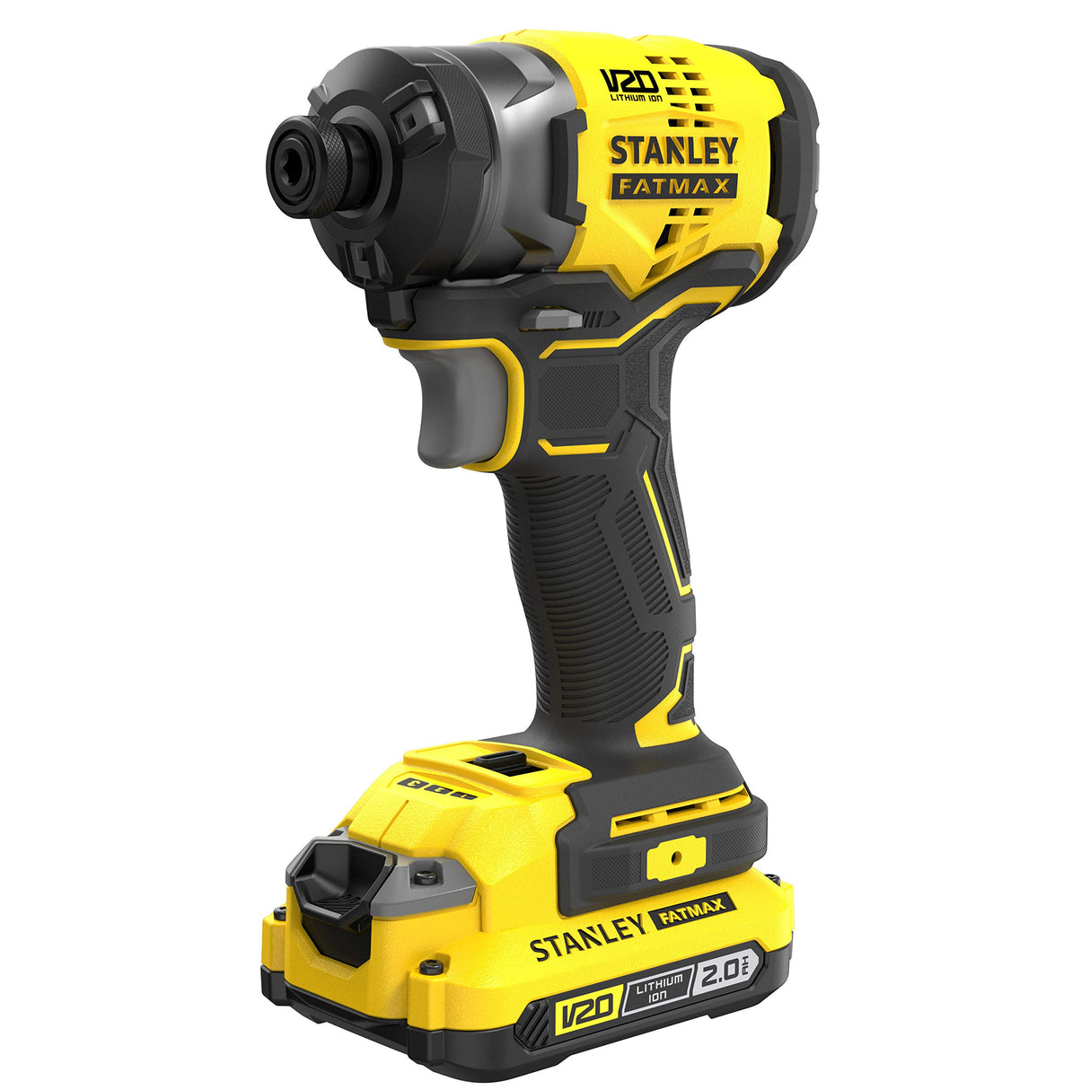 STANLEY FATMAX SFMCF820D2K-QW - ATORNILLADOR DE IMPACTO V20 LI-ION 18V BRUSHLESS 3 VELOCIDADES CON 2 BATERÍAS 2Ah, CARGADOR Y MALETÍN