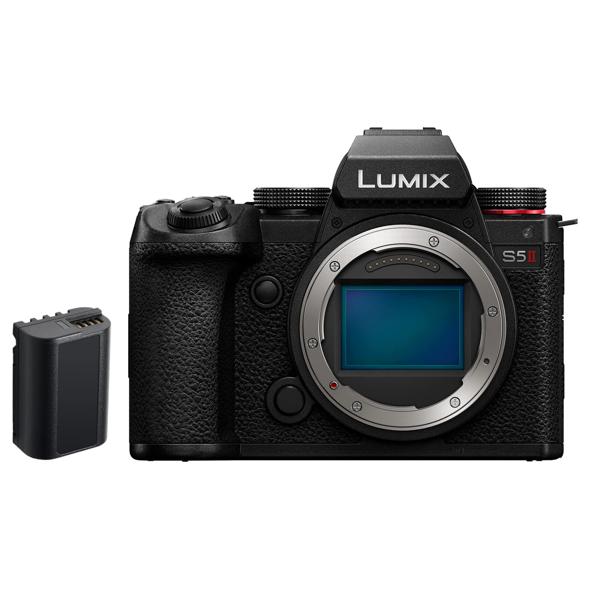 Panasonic LUMIX DC-S5 II, Cámara Sin Lente De Marco Completo, Sin Espejo,4K 60P y 6k 30P Grabación, Pantalla Movible, Wi-Fi, Phase Hybrid AF 779 Puntos, IS Activo, Batería De Repuesto, Negro