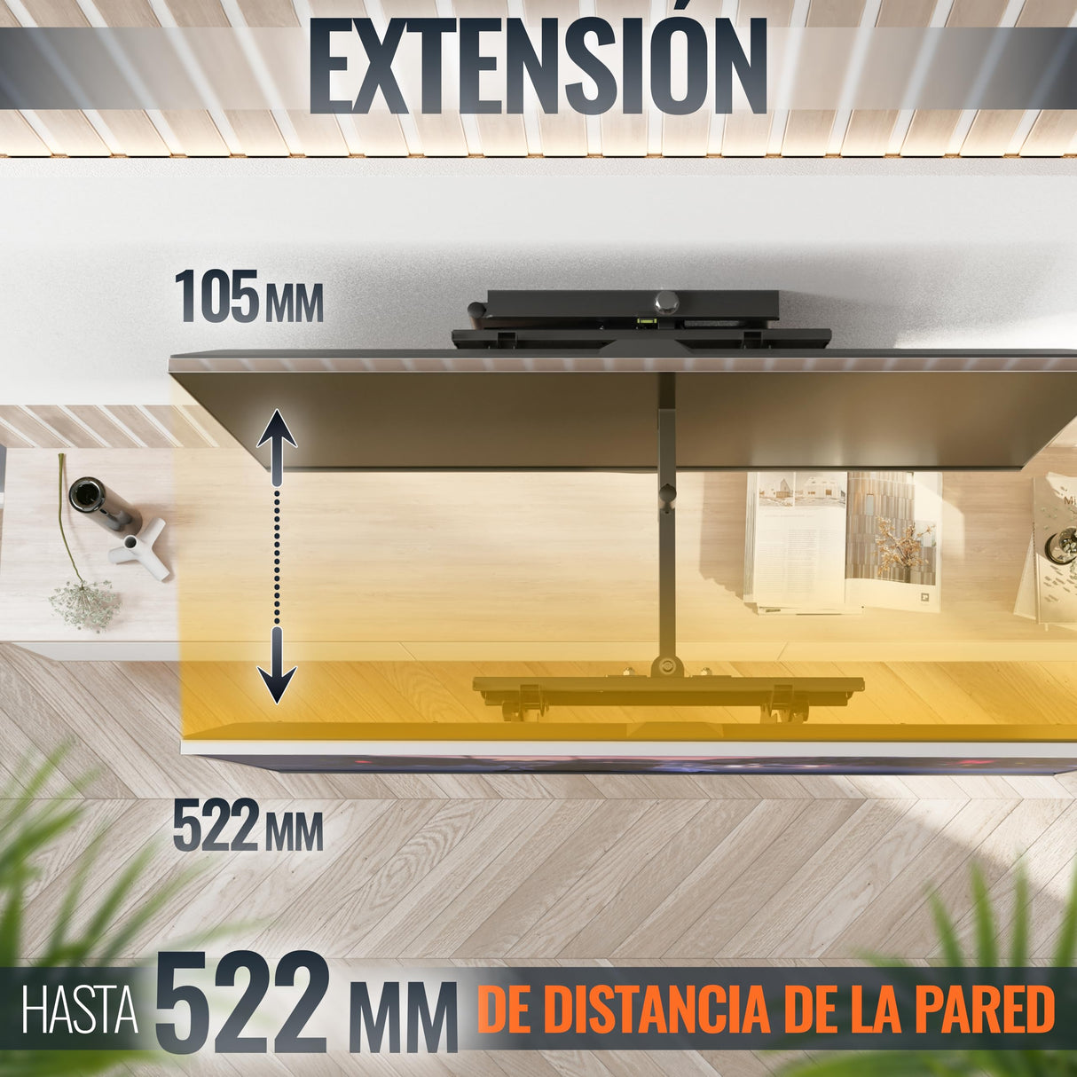 RICOO Soporte TV Pared 31-65" Pulgadas (79-165cm) R23-S Brazo articulado Giratorio Inclinable Colgador televisión Universal VESA 200x200-400x400 Negro