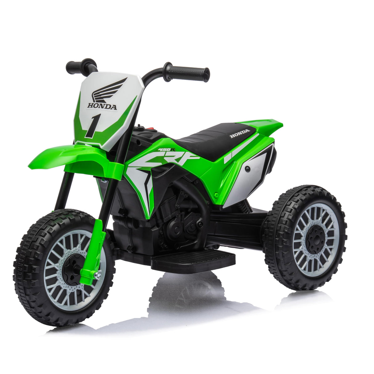 TURBO CHALLENGE - Honda - Portador Eléctrico - 119187 - Moto - Verde - Listo para Rodar - Máximo 25 kg - Plástico - Baterías Recargables - De 18 a 36 Meses