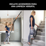 Shark Aspiradora con cable de 0,83 l, Anti Hair Wrap, DuoClean, Powered Lift Away, boquilla para tapicería, boquilla estrecha, cepillo para polvo, cable 8 metros, gris oscuro/naranja, NZ801EU