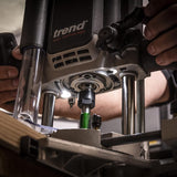 Trend T12 Kit de Inicio Definitivo para Fresado, T12EK/EU Fresadora de Inmersión de Velocidad Variable (2300W, 12mm, 230V), Juego de 6 Fresas de 12mm, Máscara y Gafas, T12/START/SET/E