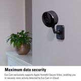 Eve Cam, cámara inteligente para interior, resolución 1080p, Wi-Fi, privacidad total, HomeKit Secure Video, notificaciones en iPhone, micrófono y altavoz, visión nocturna, instalación flexible