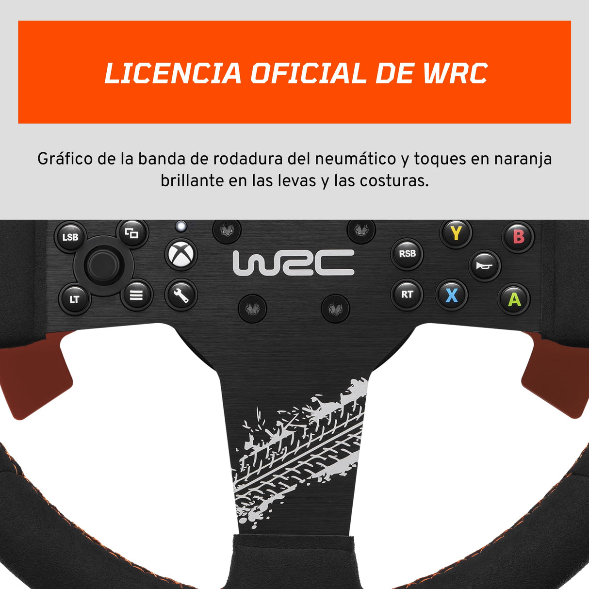 FANATEC CSL Elite Volante de Carreras Licencia Oficial WRC Rally – Recubierto de Alcantara, LED RevStripe, Levas de Cambio Extraíble, Plug y Play para PC, Xbox Series X|S, Xbox One