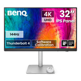 BenQ Creative Pro PD3226G 32” 4K UHD (3840x2160) 144Hz Monitor para diseñadores, IPS, 95% DCI-P3, 100% sRGB, Thunderbolt 4 90W, calibración Software, KVM, Daisy Chain, Panel Mate antirreflejos