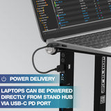 Reloop Stand Hub Innovadora combinación de soporte para portátil y hub usb-c avanzado con alimentación Powerdrive