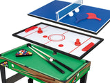 Teorema Giocattoli - Mesa de Juego 4 en 1 de Madera, futbolín, Ping Pong, Air Hockey, Billar, Dimensiones 96 x 86 x 68, 67359