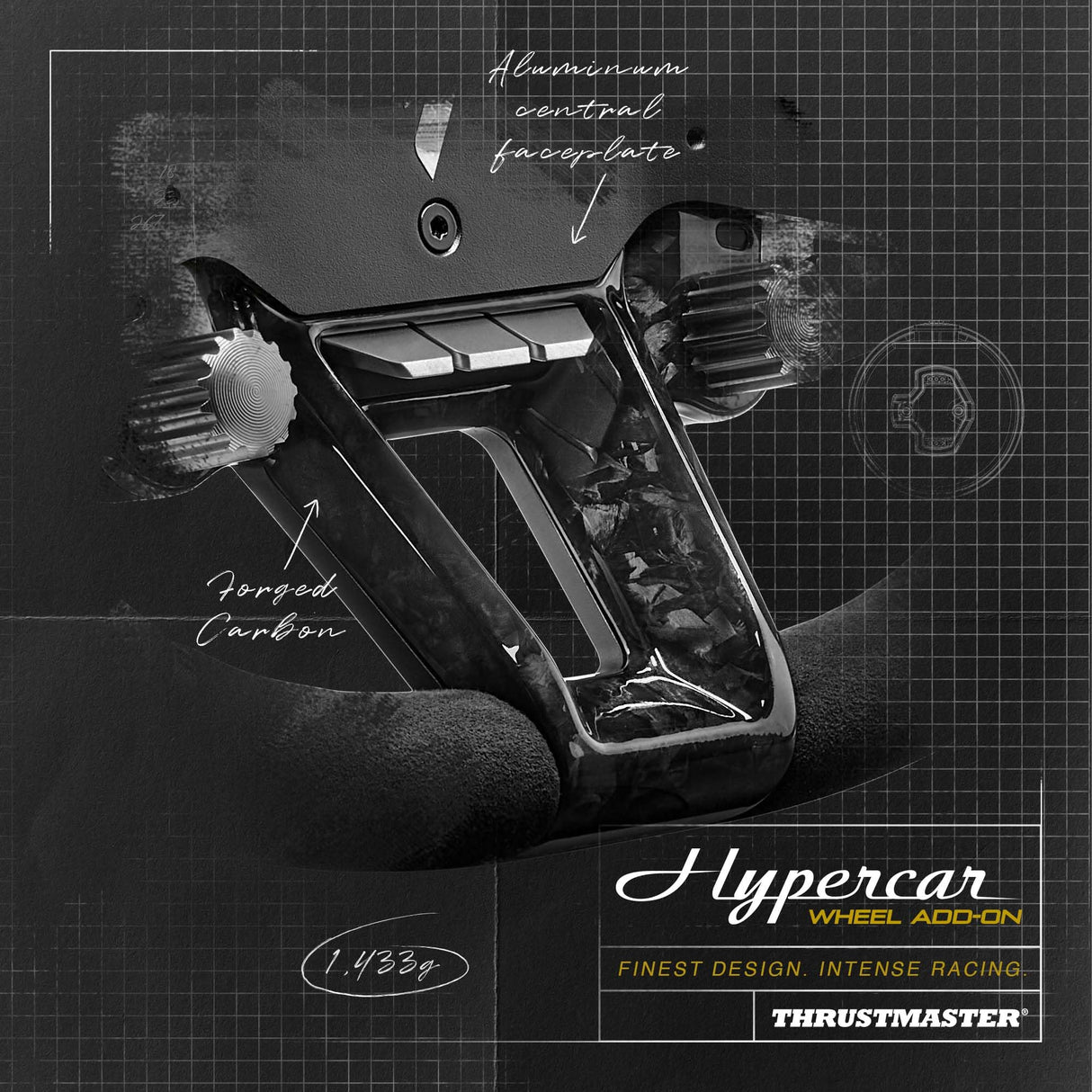 Thrustmaster Hypercar Wheel Add-On, Aro de Volante Premium, Para PC y Consolas