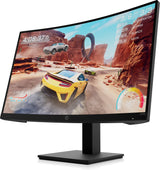 HP X27qc – Monitor Gaming de 27" Quad HD (2560 x 1440 a 165Hz, VA, Curvatura 1500R, 16:9, 1ms, HDMI, Low Blue Light, Antirreflectante, AMD Freesync Premium, Compatible con Consolas) Negro