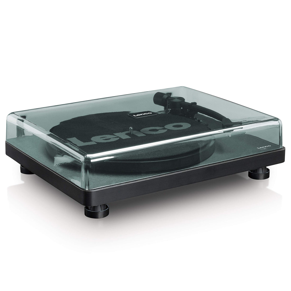 Lenco L-30BK Tocadisco - Tocadiscos (Tocadiscos de Tracción Por Correa, Semiautomático, Negro, 33.45 Rpm, Corriente al terna, 410 mm )
