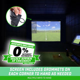 GoSports Pantalla de Impacto de simulador de Golf de 10 pies Blanco