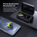 Monster Champion AIRLINKS, Auriculares Deportivos Bluetooth en el oído, Auriculares Impermeables, Calidad de Audio estéreo 3D, cancelación de Ruido, 100 Horas de duración de la batería con Estuche de