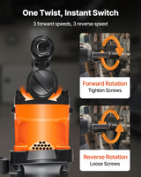 VEVOR Llave de Impacto Neumática de 25,4 mm, Par Máximo Inverso 2400 Nm, 6 Velocidades, 6000 RPM, Yunque 152,4 mm, para Reparación y Mantenimiento de Camiones, Autobuses y Maquinaria Agrícola