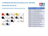 Tamiya 1:6 Honda CRF 1000L Africa Twin Enduro-modelkit, plástico, Kit para Montar, réplica Detallada, sin Pintar, Color Multi-colord (16042)