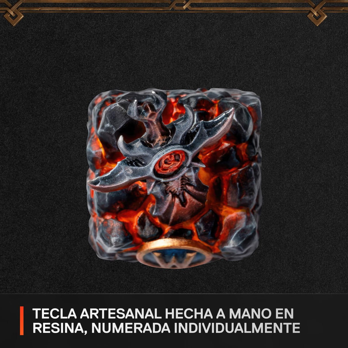 SteelSeries World of Warcraft Coleccionable - Teclado de resina artesanal - Artículo gratuito del juego - Numerado individualmente - Diseño de la espada de Sargeras