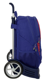 Safta F.C. BARCELONA 1ª EQUIPACIÓN 25/26 - Mochila Escolar, Espalda Ergonómica, con Carro Evolution, Ideal para Niños de Diferentes Edades, Cómoda y Versátil, Calidad y Resistencia, 32x16x44 cm
