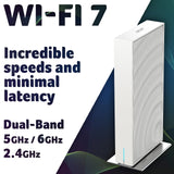 Router Mesh WiFi Connect W7, WiFi 7 hasta 6,4 Gbps, Sistema de Malla, MLO, soporta 6 GHz / 5 GHz / 2,4 GHz y 320 MHz, múltiples Puertos ethernet