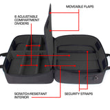 USA Gear PS5 Case - Funda De Consola Compatible con Playstation 5 Y PS5 Edición Digital con Interior Personalizable para Controlador De Playstation, Juegos, Auriculares Gaming Y Accesorios (Negro)