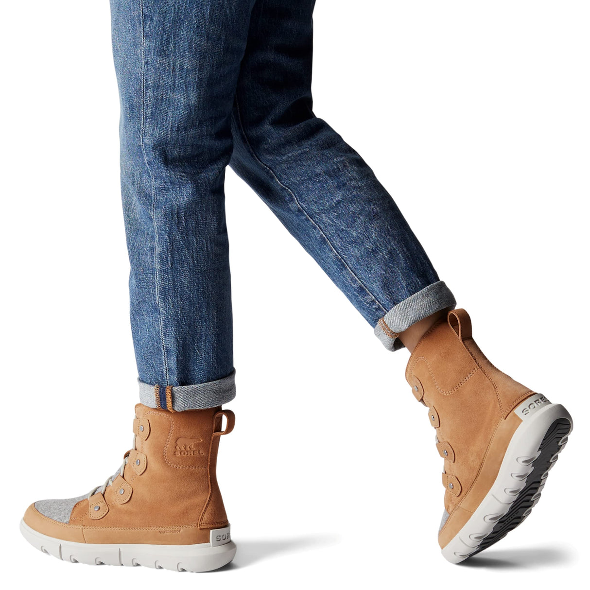 Sorel Explorer Joan WP, Botas de invierno impermeables, Mujer, Tawny Buff Moonstone Explorer 2 Joan Felt, 37 EU