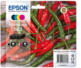 Epson Tinta Original Multipack 4 Colores 503 - Cartucho Negro, Cian, Magenta y Amarillo en Tamaño Estándar