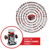 Einhell Professional Fresa superior con batería TP-RO 18 Li BL-Solo Power X-Change (18 V, altura de carrera 35 mm, motor sin escobillas, incl. tope paralelo, sin batería ni cargador)