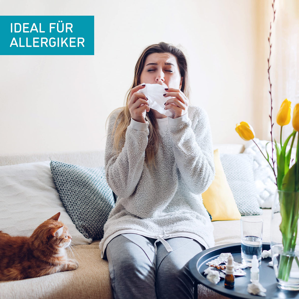 djive Pure 1200 Purificador y humidificador Professional, CADR 697 m³/h, elimina el 99,99% con filtro HEPA H13, UV-C, filtro de carbón activo e ionizador con aplicación & Alexa, hasta 200 m²