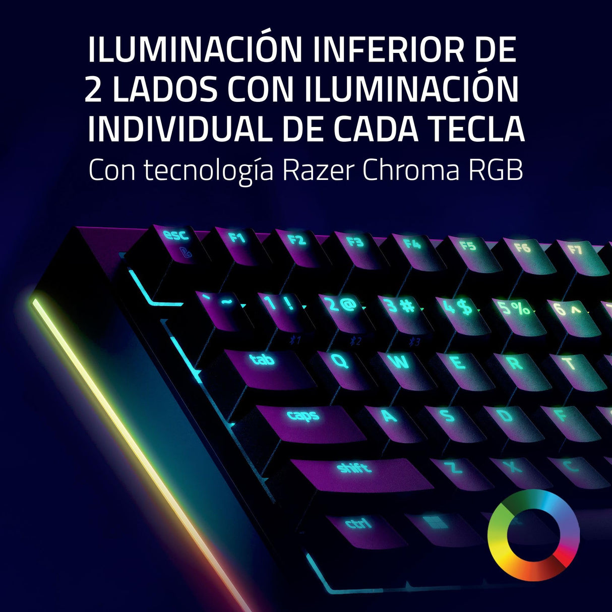 Razer BlackWidow V4 Pro 75% - Teclado de Juego inalámbrico Intercambiable en Caliente - Pantalla OLED (dial de comandos, 4K Hz y conectividad Bluetooth, reposamanos magnético) Diseño US | Negro
