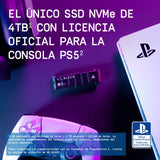 WD_BLACK SN850P SSD PS5, 4 TB M.2 2280, Licencia Oficial para Consolas Playstation 5 PS5, Velocidades hasta 7300 MB/s, PCIe NVMe SSD con Disipador Optimizado, SSD para Juegos internos, Negro
