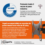 Vogel's BASE 45 L Soporte de pared para TV, Inclinable y Giratorio 180º, Para televisores de entre 40-82 pulgadas (102-208 cm), VESA Máx. 600x400, Carga Máx. 45 kg, Certificación TÜV