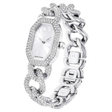 Swarovski Reloj Dextera Chain, Fabricado en Suiza, Pulsera de Cristal, Tono Plateado, Acero Inoxidable