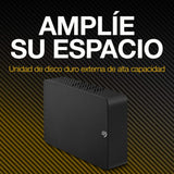Unidad de disco duro (HDD) externa Seagate Expansion 22TB - USB 3.0, con Rescue Data Recovery Services (STKP22000400)