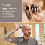 Afeitadora de cabeza Philips Serie 9000 Pro - Afeitadora de cabeza para hombres y mujeres, cabezal flexible 360°, cuchillas ComfortCut para un afeitado apurado y suave, modelo HS9980/15
