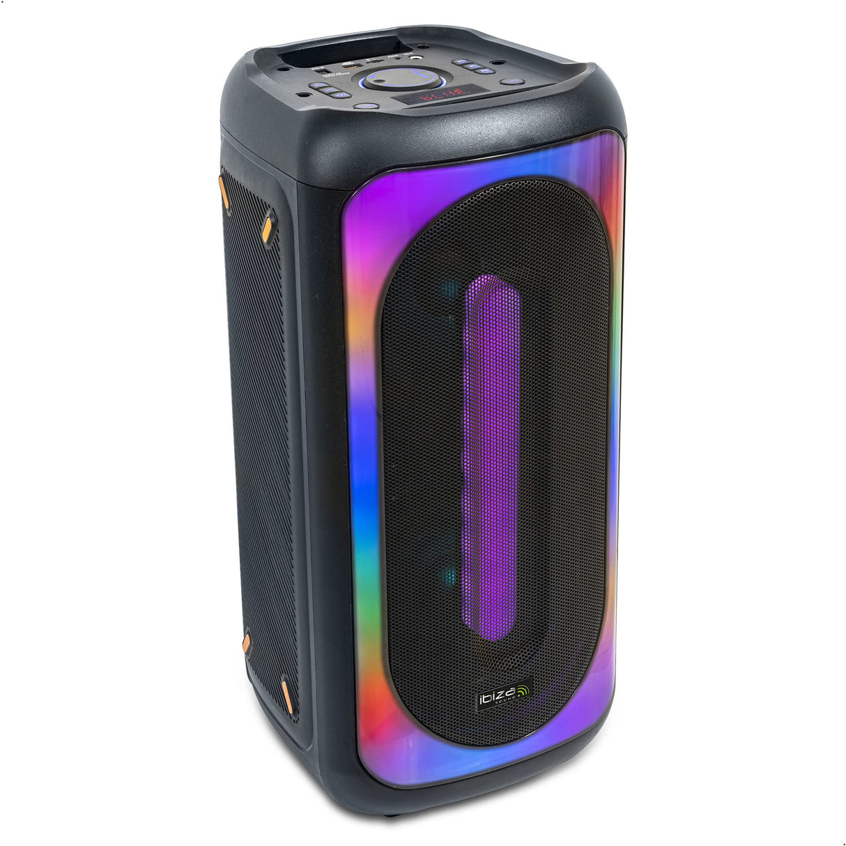 Ibiza - MERCURE50 - Altavoz a Pilas de 500 W con Efectos de iluminación Frontal, Bluetooth, SD, USB y función TWS - Negro