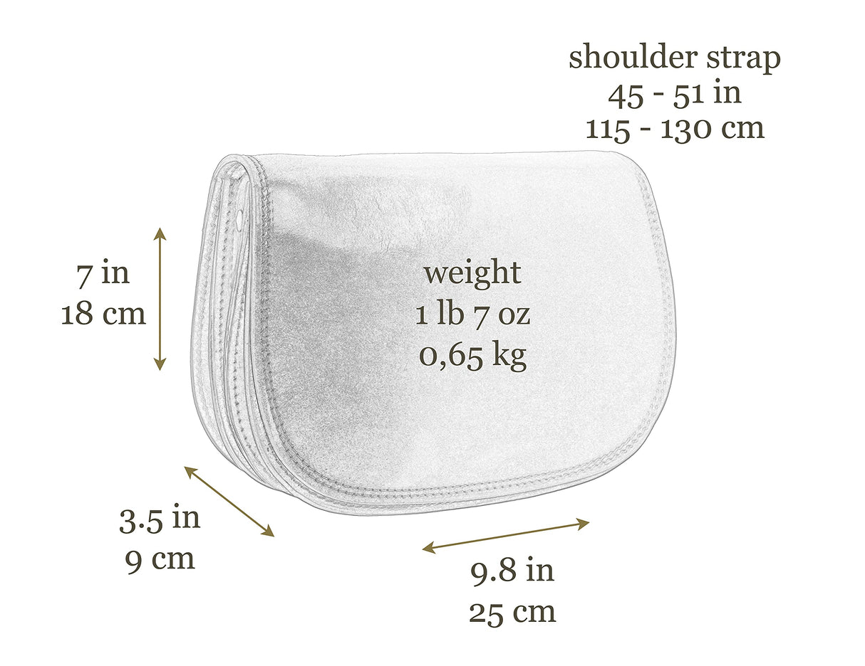Time Resistance Bolso Bandolera de Cuero para Mujer - Tipo Mensajero con Cuero de Vachetta, Hecho a Mano en Italia - Ideal para Llevar Todo lo que Necesitas