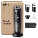 Braun Recortadora De Barba Series 7 BT7525, +7 Accesorios Para Barba, 40 Longitudes, Lámina ProBlade, Gris