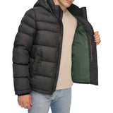 Tommy Hilfiger Down Alternative Hooded Puffer Jacket (Standard and Big & Tall) Abrigo de plumón, Negro, XL para Hombre