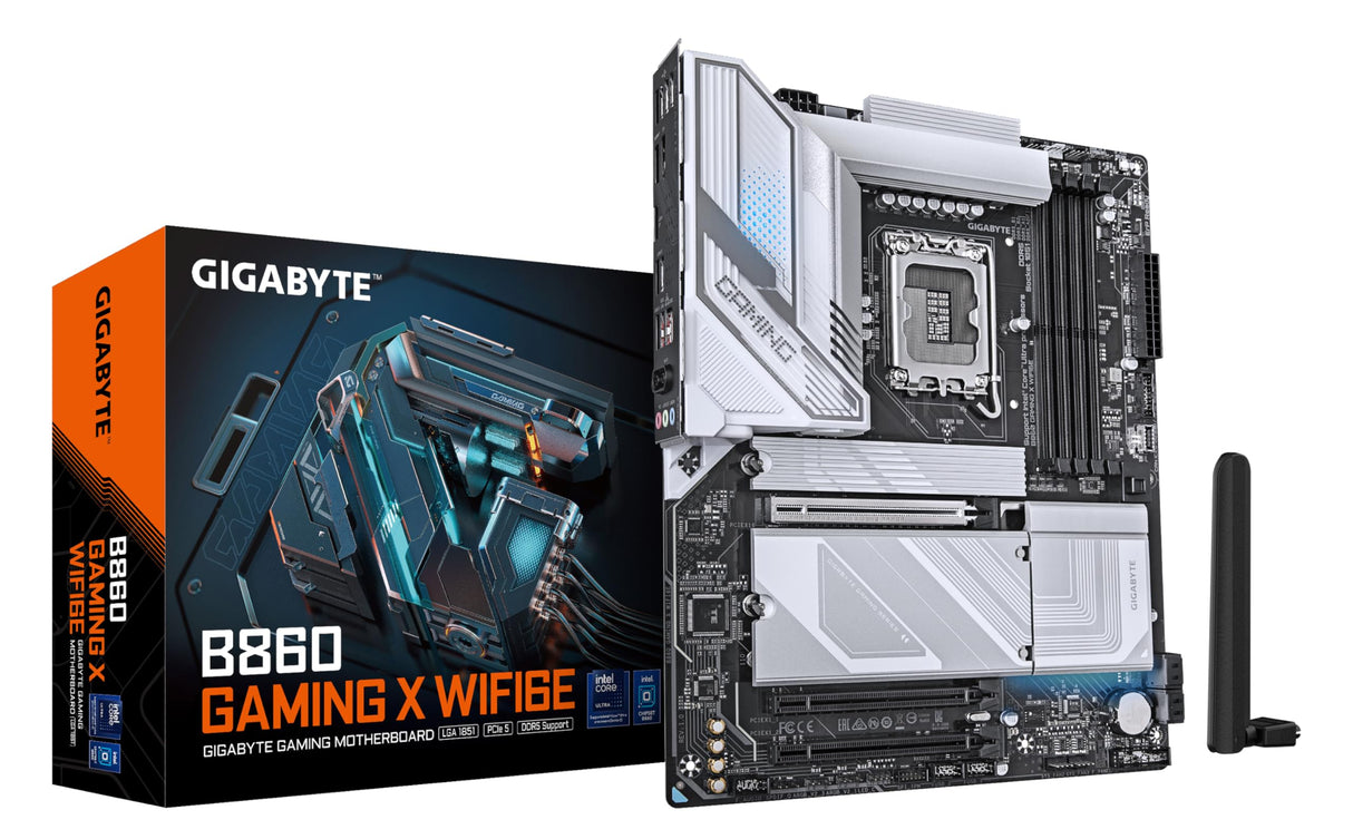 GIGABYTE B860 Gaming X WIFI6E Placa Base - CPUs Intel Core Ultra, VRM de 12+1+2+1 Fases, hasta 9066MHz DDR5, 1xPCIe 5.0 + 2xPCIe 4.0 M.2, LAN 2,5 GbE, WiFi 6E, USB4