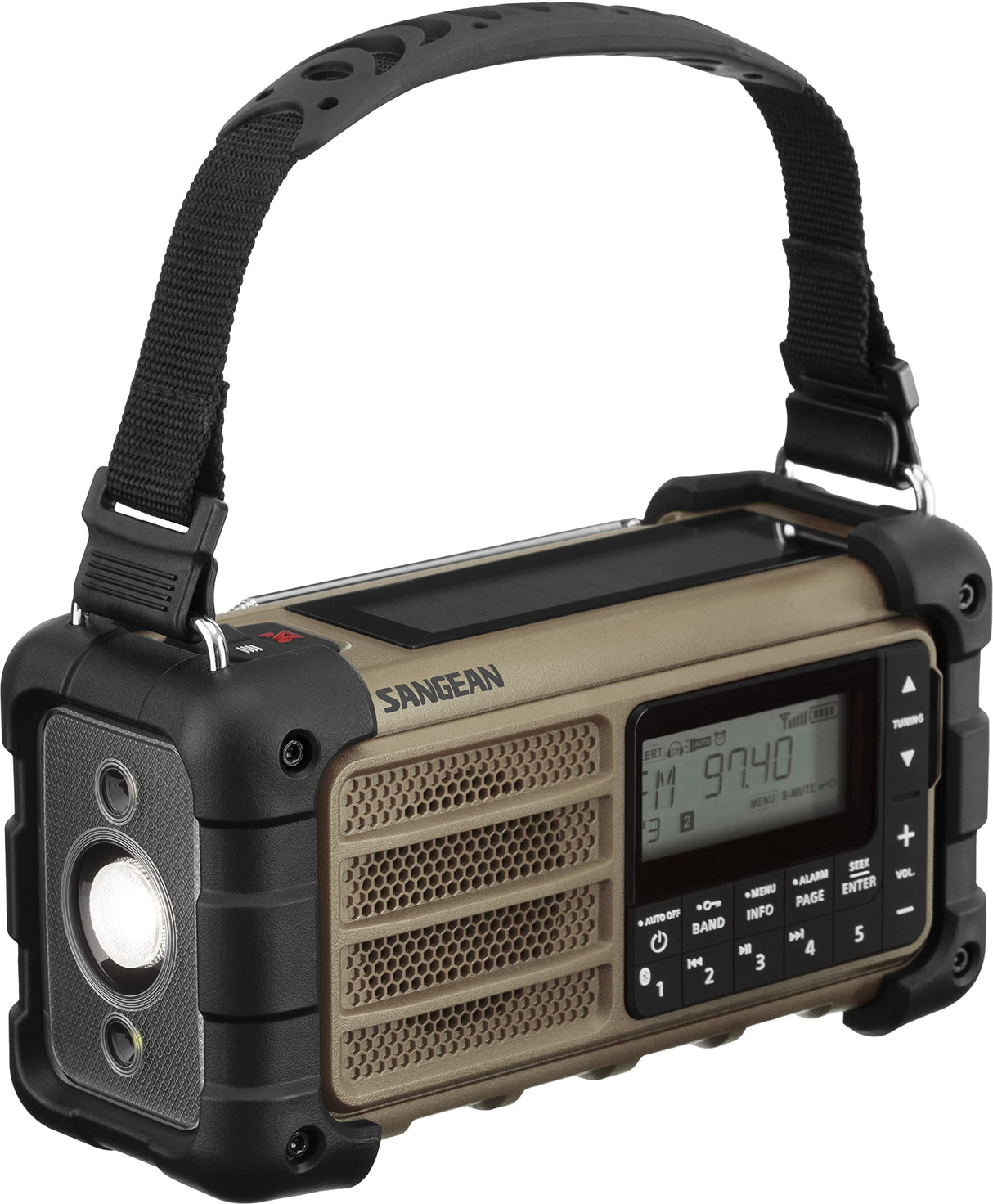 Sangean MMR-99 Radio de Emergencia, Am/FM - RBDS Bluetooth (Aux) Multi-Powered