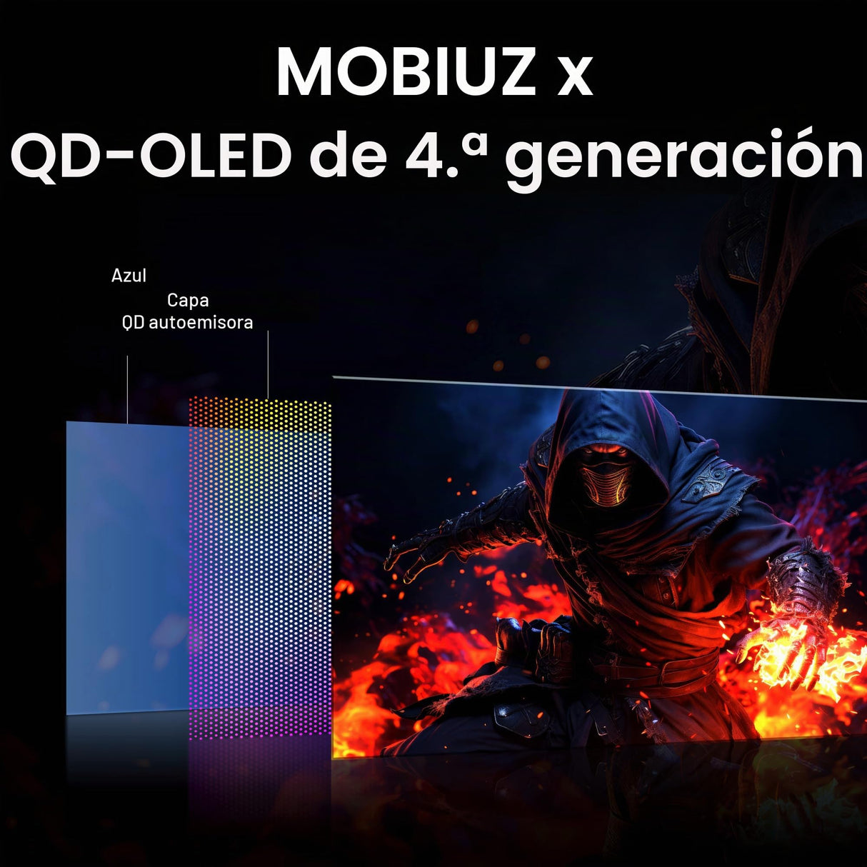 BenQ MOBIUZ EX321UZ 31,5" 4K QD-OLED 4ª Gen. 240Hz 0,03ms HDMI 2.1, DP2.1a(80Gbps) USB-C 90W, 99% DCI-P3, DisplayHDR 400, FreeSync Premium Pro, Mando a Distancia, 3 años garantía OLED
