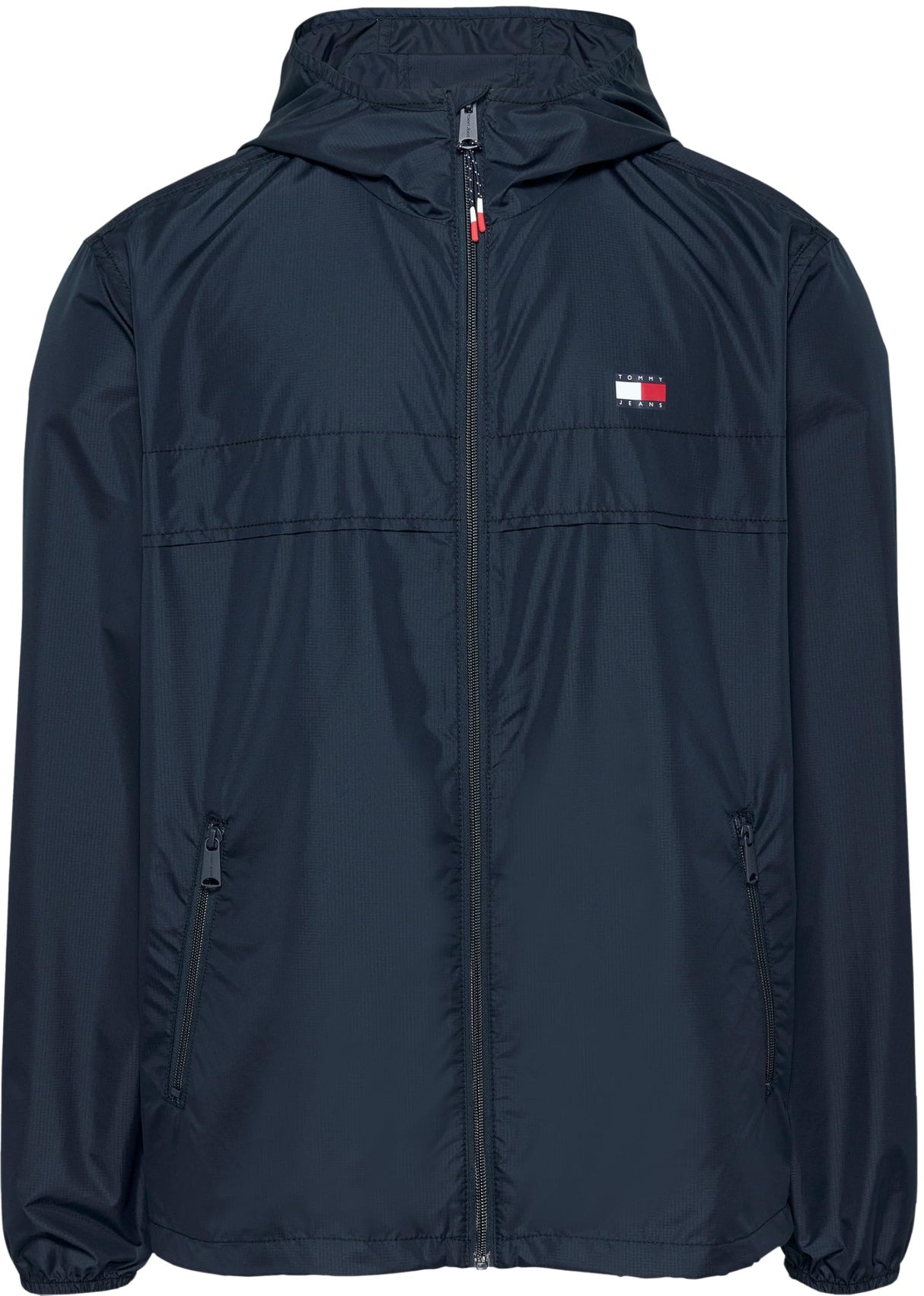 Tommy Jeans Cortavientos Hombre Chicago con capucha, Azul (Dark Night Navy), XXL