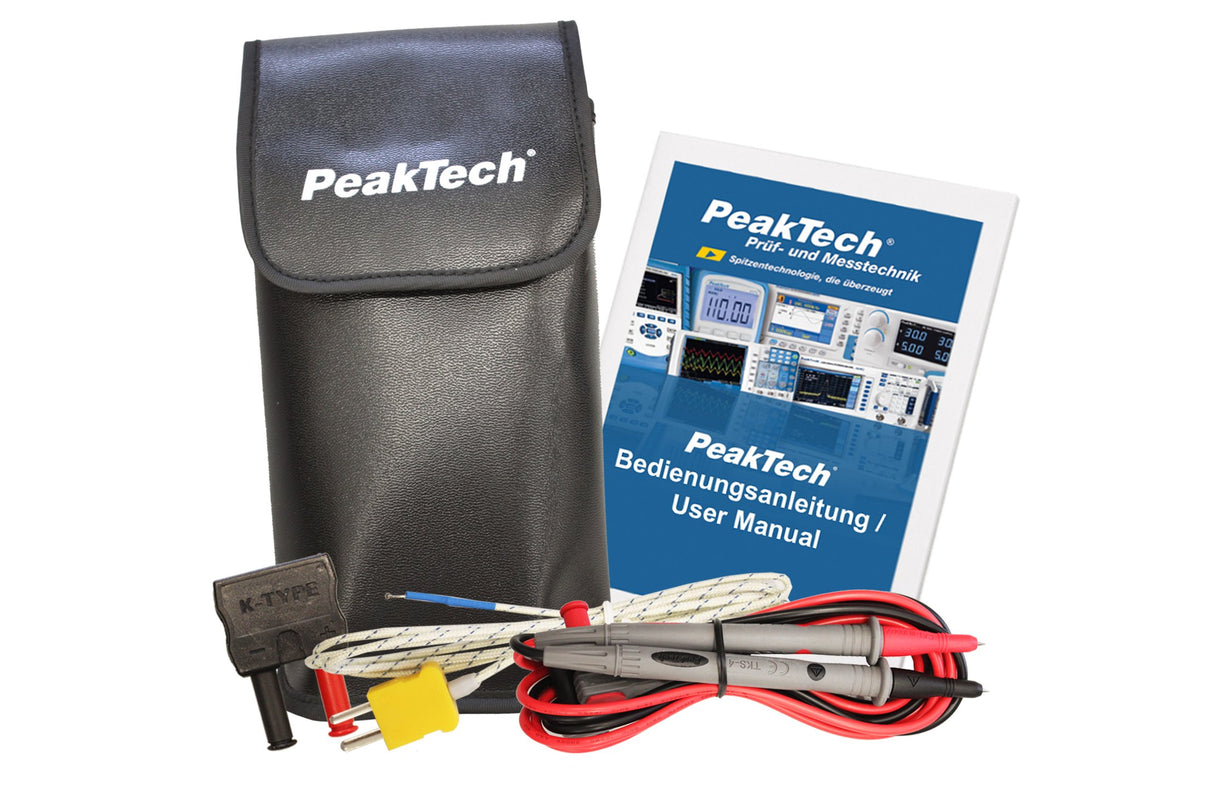 PeakTech 1625 – Pinza amperimétrica RMS 1000A AC/DC, multímetro digital, TUV/GS, 4000 cuentas, voltímetro sin contacto, medición de corriente, probador de continuidad - Max 600 V