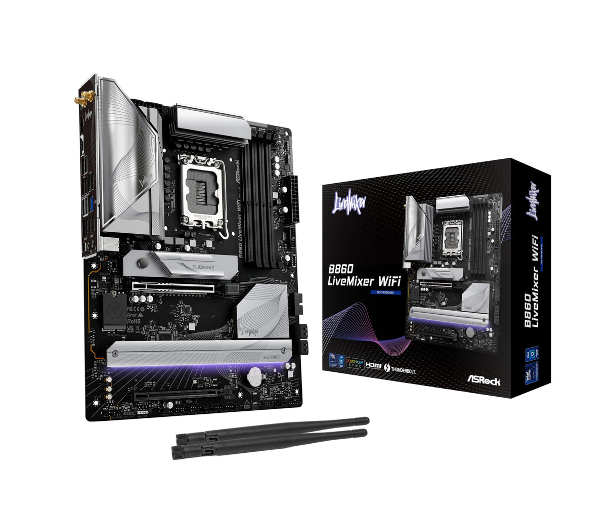 ASRock B860 LiveMixer WiFi DDR5 Intel S1851 Retail (90-MXBQV0-A0UAYZ)