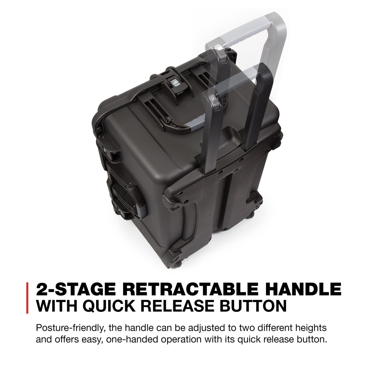 Plasticase, Inc. Nanuk 960 Funda rígida Impermeable vacía con Ruedas and Gewatteerde Divider - Negro